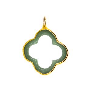 Adventurine Open Clover Charm