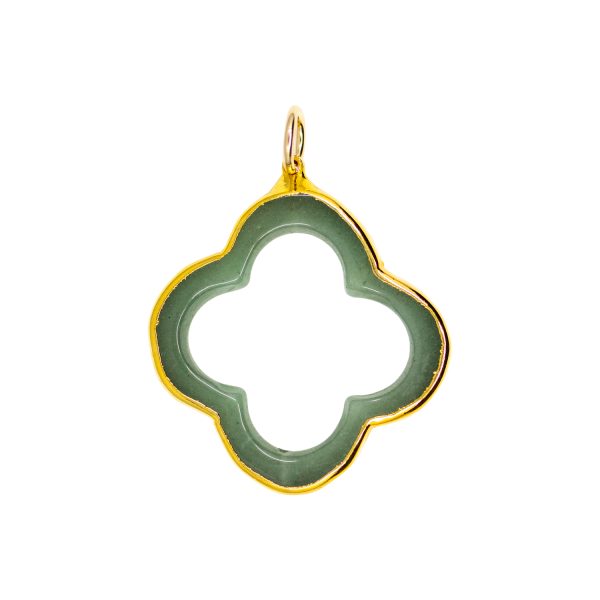 Adventurine Open Clover Charm