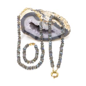 Labradorite Rondelle Bracelet