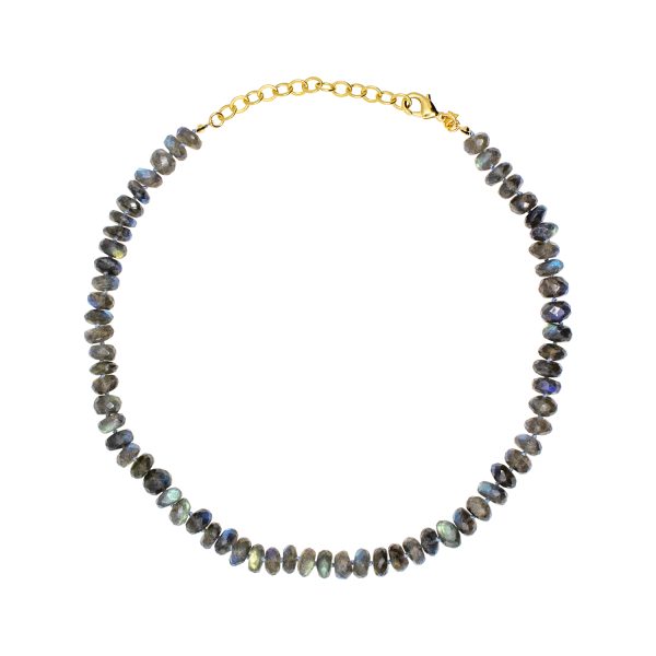 Adjustable Labradorite Rondelle Necklace - Image 2