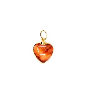 Red Oyster Heart Charm