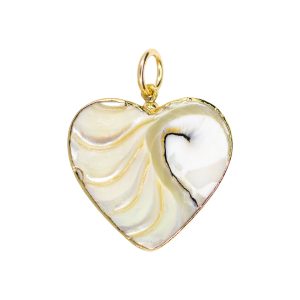 MOP Swirl Heart Charm