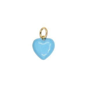 Turquoise Puffy Heart Charm
