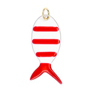 Red Striped Reef Fish Charm