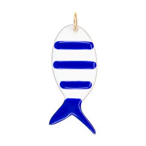 Blue Striped Reef Fish Charm