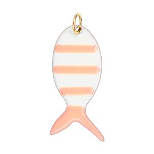 Peach Striped Reef Fish Charm