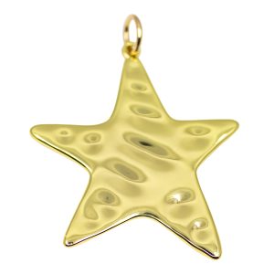 Large Hammered Star Charm