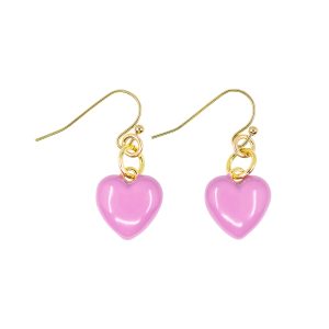 Puffy Heart Charm Earrings