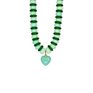 Striped Heart Necklace