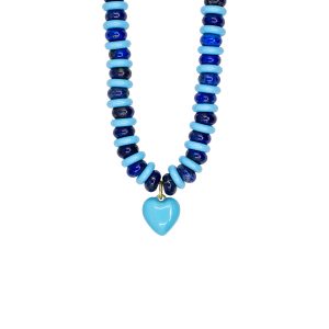 Striped Heart Necklace