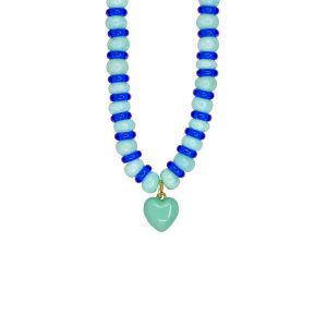 Striped Heart Necklace